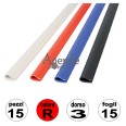 15 Dorsi Per Rilegare Mm 3 Rosso In Pvc Dorsini Rilegare Fogli 1