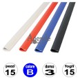 15 Dorsi Per Rilegare Mm 3 Blu In Pvc Dorsini Rilegare Fogli 1