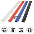 15 Dorsi Per Rilegare Mm 3 Bianco In Pvc Dorsini Rilegare Fogli 1