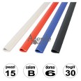 15 Dorsi Per Rilegare Mm 6 Bianco In Pvc Dorsini Rilegare Fogli 1