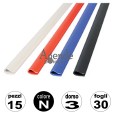 15 Dorsi Per Rilegare Mm 6 Nero In Pvc Dorsini Rilegare Fogli 1