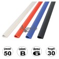 50 Dorsi Per Rilegare Mm 6 Bianco In Pvc Dorsini Rilegare Fogli 1
