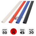 50 Dorsi Per Rilegare Mm 6 Rosso In Pvc Dorsini Rilegare Fogli 1