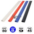 50 Dorsi Per Rilegare Mm 9 Blu In Pvc Dorsini Rilegare Fogli 1