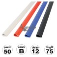 50 Dorsi Per Rilegare Mm 12 Bianco In Pvc Dorsini Rilegare Fogli 1