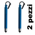 Penna Sfera Touch Pen 3 In 1 Mini 2 Pezzi Pennino Capacitivo Touchscreen Blu 1
