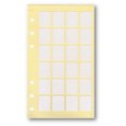 Etichette adesive agenda organizer 9,5x17cm 22x18mm 6fori 120pz 5fogli da 24etichette bianco 1