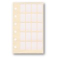 Etichette adesive agenda organizer 7x12cm 20x12mm 6fori 100pz 5fogli da 20etichette bianco 1