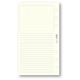 Ricambio agenda organizer dots grid 9,5x17cm 6fori 50fogli avorio 1