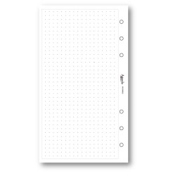 Ricambio agenda organizer dots grid 9,5x17cm 6fori 50fogli bianco 3 2