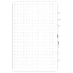 Ricambio agenda organizer dots grid 15x21cm A5 6fori 30pz 30fogli 3 2