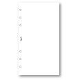 Ricambio agenda organizer vuoti 9,5x17cm 6fori 50fogli bianco 1