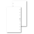 Ricambio agenda organizer vuoti 9,5x17cm 6fori 50fogli bianco 3