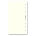 Ricambio agenda organizer vuoti 9,5x17cm 6fori 50fogli avorio 1