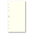 Ricambio agenda organizer vuoti 9,5x17cm 6fori 50fogli avorio 2