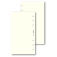 Ricambio agenda organizer vuoti 9,5x17cm 6fori 50fogli avorio 3