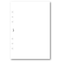 Ricambio agenda organizer vuoti 15x21cm A5 6fori 30fogli bianco 3 2