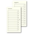 Ricambio agenda organizer non dimenticare 9,5x17cm 6fori 50fogli avorio 1