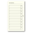 Ricambio agenda organizer non dimenticare 9,5x17cm 6fori 50fogli avorio 2