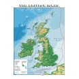 Carta Geografica Murale Gran Bretagna In Lingua Inglese 100x140 Fisica E Politica 1 1.280.000 1