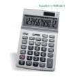 Calcolatrice Da Tavolo 12 Cifre Display Inclinabile E Superficie In Metallo Doppia Alimentazione 3