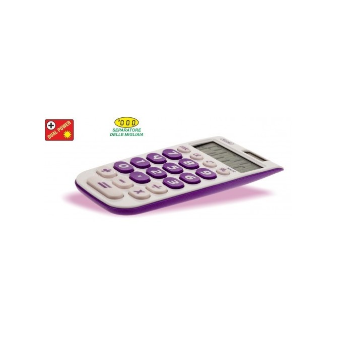 Calcolatrice Tascabile 8 Cifre Granditasti Doppia Alimentazione 2