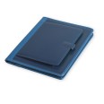 Portablocco Cartella Sottobraccio Con Porta Tablet In Ecopelle Wien Con Cerniera 28x35 Blu 1