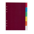 Ricambio agenda organizer linguette divisori 15x21cm A5 6fori 6pz 1
