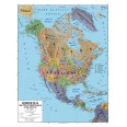 Carta Geografica Murale America Settentrionale 100x140 Bifacciale Fisica E Politica 1 8.000.000 1