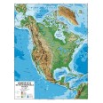Carta Geografica Murale America Settentrionale 100x140 Bifacciale Fisica E Politica 1 8.000.000 2