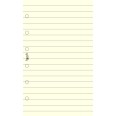 Ricambio agenda organizer a righe 7x12cm 6fori 50fogli avorio 1