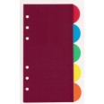 Ricambio agenda organizer linguette divisori 9,5x17cm 6fori 5pz 1