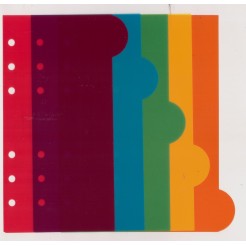 Ricambio agenda organizer linguette divisori 9,5x17cm 6fori 5pz 1 2