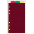 Ricambio agenda organizer linguette alette divisori 9,5x17cm 6fori 3pz 2