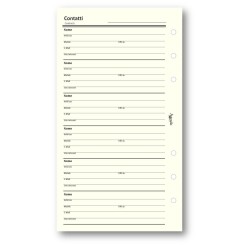 Ricambio agenda organizer rubrica 9,5x17cm 6fori 50fogli avorio 3 2
