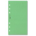 Ricambio agenda organizer a righe 9,5x17cm 6fori 50fogli lime verde 1