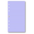 Ricambio agenda organizer a righe 9,5x17cm 6fori 50fogli 1