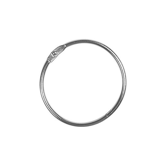 Anelli Metallici Apribili Per Rilegare O Chiavi Diam. 28 Mm 50 Pezzi Anelli Silver Metallici Chiusura A Scatto 1