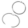 Anelli Metallici Apribili Per Rilegare O Chiavi Diam. 28 Mm 50 Pezzi Anelli Silver Metallici Chiusura A Scatto 2