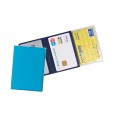 Porta Carte Di Credito E Tessere Magnetiche 3 Tasche 2 Pezzi In Pvc Azzurro 1