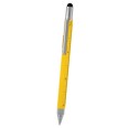 Penna 9 Funzioni In Metallo A Sfera Con Touch Livella Cacciavite E Vari Righelli Colore Giallo 3