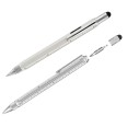 Penna 9 Funzioni In Metallo A Sfera Con Touch Livella Cacciavite E Vari Righelli Colore Silver 1