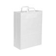 Buste Shopper In Kraft Bianca Con Maniglia Piatat 250 Pz 45x48x15 1