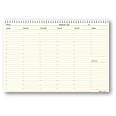 Planning settimanale perpetuo spiralato 21x30cm A4 orario 55fogli twocolors avorio 2