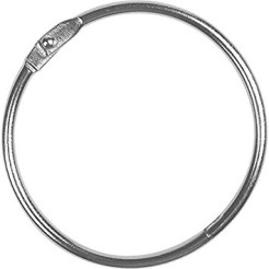 Anelli Metallici Apribili Per Rilegare O Chiavi Diam. 40 Mm 50 Pezzi Anelli Silver Metallici Chiusura A Scatto 2 2