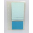 Ricambio agenda organizer foglietti riposizionabili a righe 7x12cm 76x50mm 32x50mm 100pz 50fogli 1