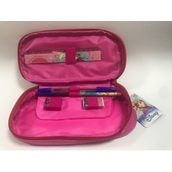 Frozen Astuccio Portapenne Ovale Con Cerniera Rosa Fucsia 2 2