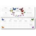 Planning settimanale perpetuo spiralato 10x30cm su due pagine 55fogli farfalle 3